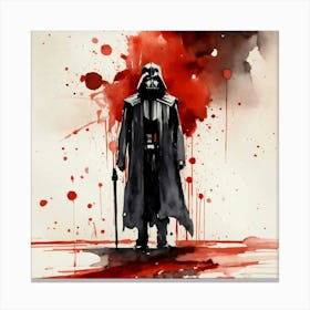 Darth Vader red ink art Canvas Print