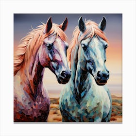 Pair of horses Canvas Print