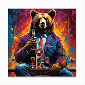 Bear In A Suit 1 Canvas Print