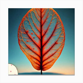 Orange leaf Canvas Print