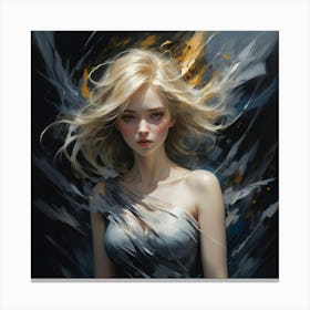 Girl With Long Hair 1 Canvas Print