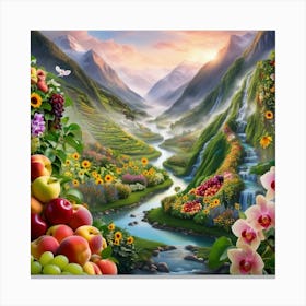 Fruitful Valley Canvas Print