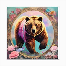 Bear In A Frame Canvas Print