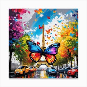 Butterfly In Paris 1 Canvas Print