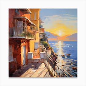 En Plein Air Whispers of Vernazza 1 Canvas Print