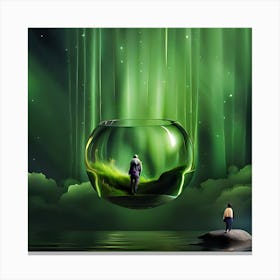 Man  In A Bowl Canvas Print