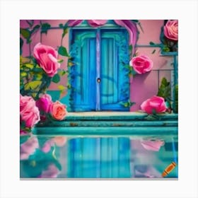 Roses In The Garden Canvas Print