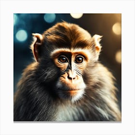 Monkey Looking At The Camera Canvas Print