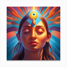 Eye Of A Woman Enlightened Pop Art Canvas Print