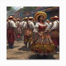 Mexican Dancers 5 Canvas Print
