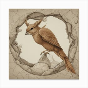 Bird In A Hole Canvas Print