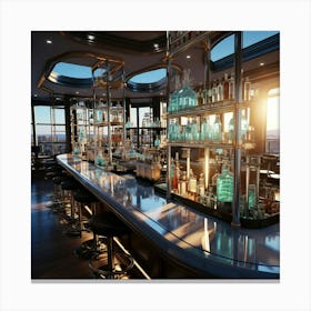 Bar At Sunset 1 Canvas Print