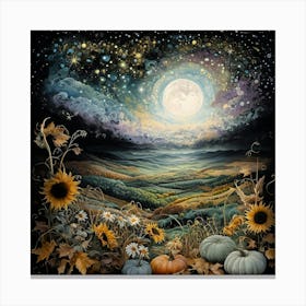 Moonlight In The Mountains Canvas Print