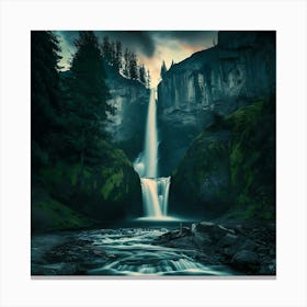 Waterfall In The Forest Canvas Print