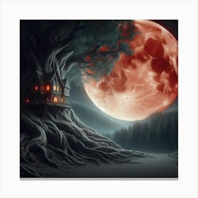 Haunted House In The Forest 1 Canvas Print