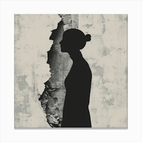 Silhouette Of A Woman 8 Canvas Print