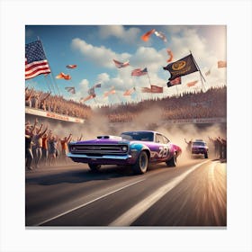 Drag Racing Canvas Print