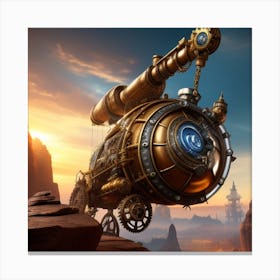 Steampunk Mother ship Canvas Print