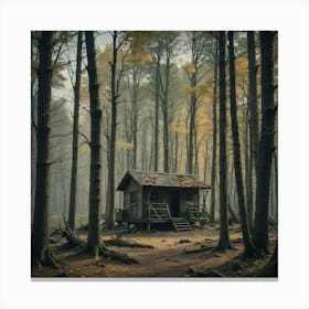 Shack in the woods 1 Canvas Print