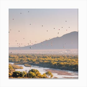 Hot Air Balloons In Sky Canvas Print