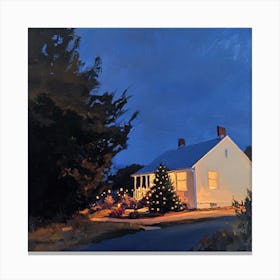 House At Christmas 2 Canvas Print