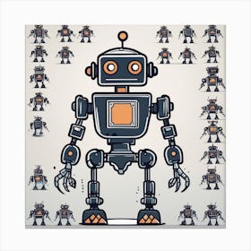 Robots 2 Canvas Print