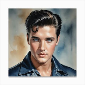 Velvet Voice, Magnetic Gaze Elvis Presley Canvas Print