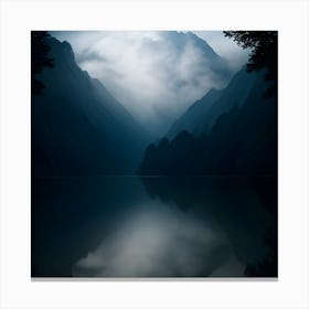 Reflection Of Mountains In A Lake Canvas Print