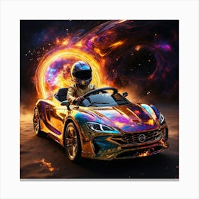 Leonardo Diffusion Xl Young Little Boy In The Shiny Burning Mu 1 Canvas Print