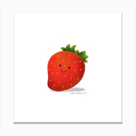 Happy Strawberry Canvas Print