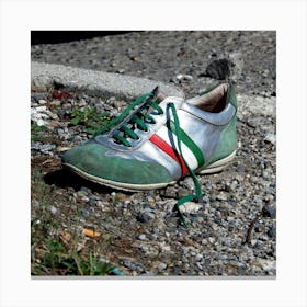 Italian Flag Shoe Italian Italy Milan Venice Florence Rome Naples Toscana photo photography art travel Canvas Print