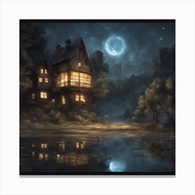 House In The Woods Canvas Print