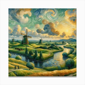 Countryside - Van Gogh Styled Canvas Print