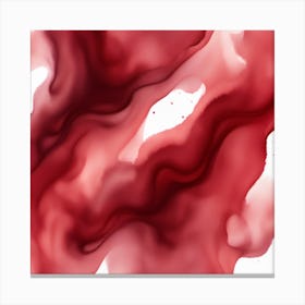 Beautiful crimson maroon abstract background. Drawn, hand-painted aquarelle. Wet watercolor pattern. Artistic background with copy space for design. Vivid web banner. Liquid, flow, fluid effect. 1 Canvas Print