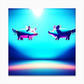 When pigs fly Canvas Print