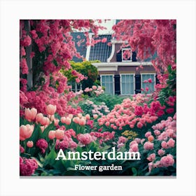 Flower Garden Amsterdam Pink (1) Canvas Print