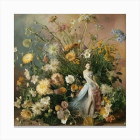 A Vivid And Artistic Illustration Of A Floral Stil Kcmhzlh2q9yv7wiyvllnnw Eqdhg2foqqozofq K6diqq Canvas Print