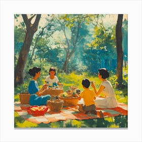 Picnic In The Park Canvas Print