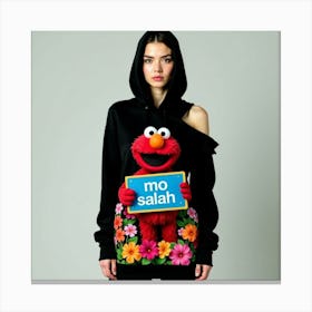 Elmo hoodie Canvas Print