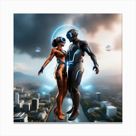 Futuristic Couple 89 Canvas Print