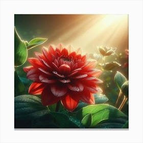 Dahlia Flower Canvas Print