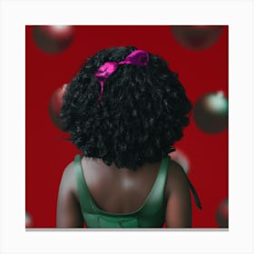 Afro Christmas Girl 004 Canvas Print