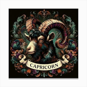 Capricorn Zodiac Sign, Earth Element, The Goat  Canvas Print