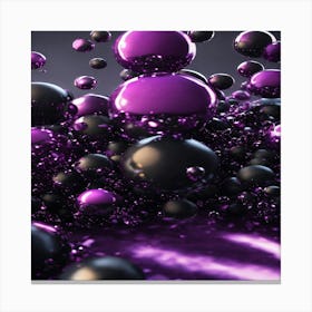 Purple Spheres Canvas Print