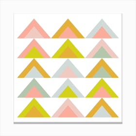 Pastel Triangles 2 Canvas Print