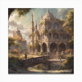 Castle In The Woods Canvas Print