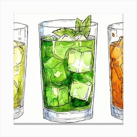 Iced Drinks Canvas Print