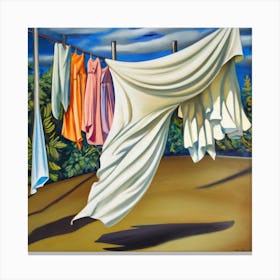 Clothesline Laundry 2 Canvas Print