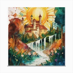 Watercolor landscapes 1 Canvas Print