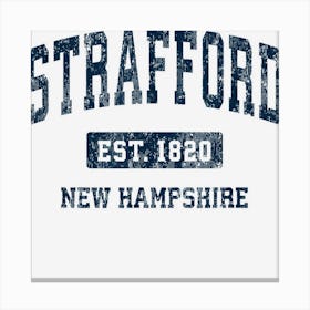 Strafford New Hampshire Nh Vintage Athletic Sports Design Canvas Print